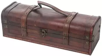 HMF Vintage Holz Geschenkbox mit Deckel, 1 Weinflasche, Querformat, Spanien (VWB-ESP-QF-01)