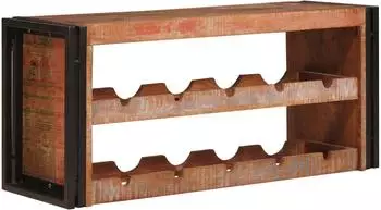 vidaXL Weinregal Braun 100x45x33cm Massives Altholz