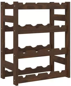 vidaXL Flaschenregal 16 Flaschen Massivholz Kiefer (373389)