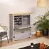 Idimex Tequila Barschrank Kiefer massiv, grau/braun, Mexiko Stil (Tequila)