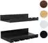 MCW Weinregal P22 2er-Set, Wandbar für 6 Flaschen/15 Gläser, schwarz (100136)