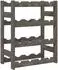 vidaXL Weinregal für 16 Flaschen, Grau, Massivholz Kiefer (373378)