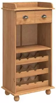 vidaXL ASKIM Weinregal 12 Flaschen Kiefer Massivholz Honigbraun (4105442)