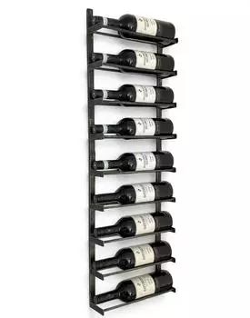 DanDiBo Weinregal Wand Metall Schwarz, schmal, 9 Flaschen (240402)