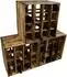 Kistenkolli Altes Land Weinregal 16er geflammt, Holz, 40x40x27cm