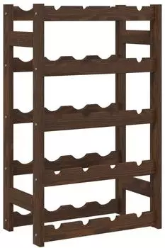 vidaXL Flaschenregal 20 Flaschen Massivholz Kiefer Braun (373390)