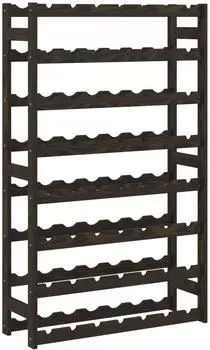 vidaXL Weinregal 56 Flaschen Massivholz Kiefer Schwarz (373404)