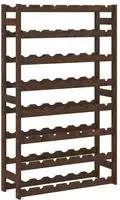 Weinregal F&uuml;r 56 Flaschen Braun Massivholz Kiefer Vidaxl