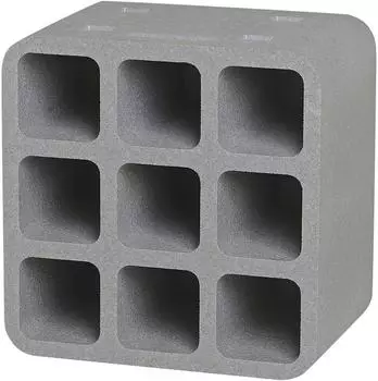 Climapor Flaschenbox Cube Styropor grau 9 Flaschen (PVGX8323)
