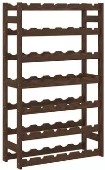 vidaXL Weinregal 42 Flaschen, Massivholz Kiefer, Braun (373392)