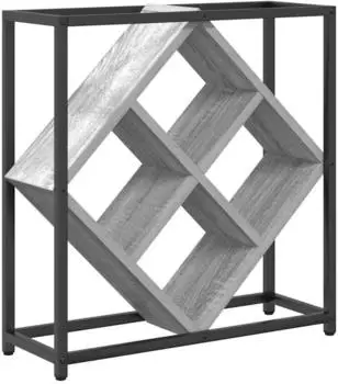 vidaXL Weinregal Sonoma grau 51x18x52,5cm Spanplatte (868222)