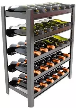 Proregal Weinregal Toskana 30 Flaschen, 5 Ebenen, Metall, schwarz (PR_RT36-01)