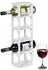 Relaxdays Weinregal für 5 Flaschen, Bambus, weiß (14x53x12cm)