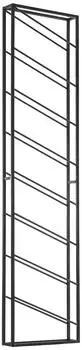 Wohnling Weinregal Wand Metall schwarz 8 Fächer 150cm (WL6.686)