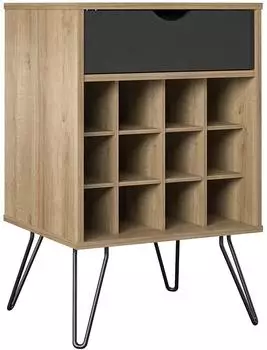 Mid.you Concord Weinregal 12 F&auml;cher, Holzwerkstoff/Metall, eichefarben (001089005203)