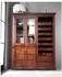 Massivmoebel24 Oxford Weinschrank Akazie nougat lackiert 144x47x180cm (09-618-620-0P42)