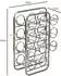 Finebuy Weinregal Metall, 11 Flaschen, 47cm, silber (FB117890)