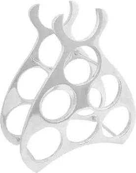 vidaXL Weinregal silber 32x14x37,5cm Aluminium