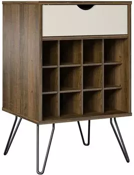 Mid.you Weinregal Concord 12 F&auml;cher, Metall/Holzwerkstoff, dunkelbraun/eiche (001089005202)