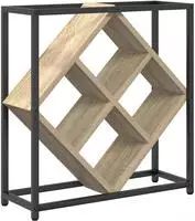 vidaXL Weinregal 16 Flaschen Holzwerkstoff Sonoma-Eiche