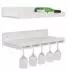 MCW Weinregal P22 2er-Set Wandregal, Holz, weiß, 6 Flaschen/15 Gläser (MCW-P22)