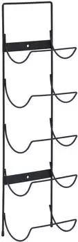 vidaXL Wand-Weinregal f&uuml;r 5 Flaschen, Eisen, schwarz (325920)