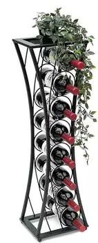 DanDiBo Mika Weinregal stehend, Metall, schwarz, 80cm (96536)