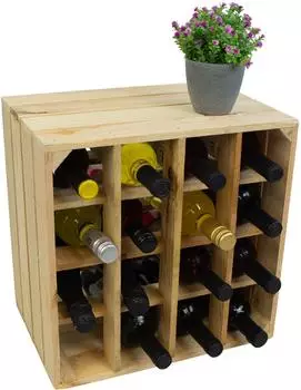 Kistenkolli Altes Land Allzweckkiste Weinregal "16er" natur, 40x40x27cm