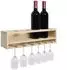 MCW Weinregal P21, Holz, 4 Flaschen/6 Gläser, 12x48x12cm, natur (MCW-P21)