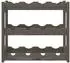 vidaXL Weinregal 12 Flaschen Massivholz Kiefer grau (373377)