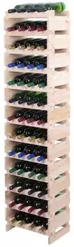 Proregal Vinoteca Flex Pro Weinregal, Kiefernholz, natur, 52 Flaschen, 177x46x28cm (PR_RW41-37)