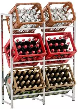 CLP Lennert Getr&auml;nkekistenregal Edelstahl, chrom, XL (308787)