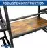 DanDiBo Weinregal Wand, Metall/Holz, mit Glashalter (96604)