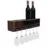 MCW Weinregal P21, 4 Flaschen/6 Gläser, Holz, braun, 12x48x12cm (MCW-P21)