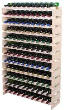 Proregal VINOTECA Flex Pro Weinregal Kiefernholz natur, 120 Flaschen, 163x103x28cm (PR_RW41-196)