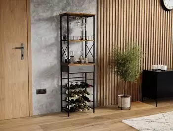 Lenmar LOFT 2-20S Weinregal aus Metall, 20 Flaschen (LOFT 2-20S)