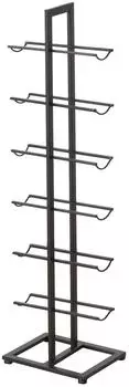 Boltze VINUM Weinregal, Metall pulverbeschichtet, schwarz, 6 Flaschen