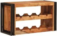 vidaXL Weinregal Braun 80 x 45 x 33 cm Massivholz Akazie