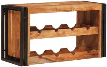 vidaXL Weinregal braun 80x45x33cm Akazienholz (4104758)