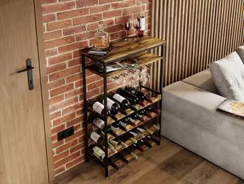 Lenmar LOFT 2-24 Weinregal aus Metall, 24 Flaschen (LOFT 2-24)