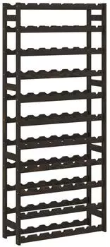 vidaXL Weinregal für 77 Flaschen, Kiefernholz, schwarz (373405)