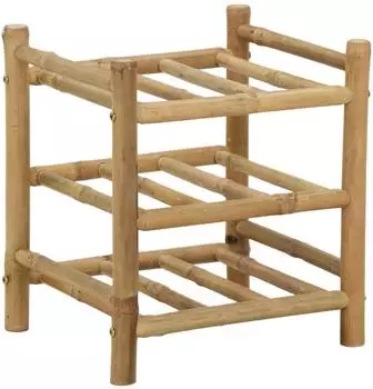 vidaXL Weinregal aus Bambus, natur, 32,5x29,5x36cm