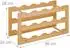 Relaxdays Weinregal Holz, hellbraun, 12 Flaschen (56x28x24cm)