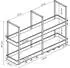 en.casa Weinregal Hubro mit Glashalter, Metall, 100x30x85cm, schwarz/Walnussoptik (Hubro)