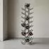 KADIMA DESIGN Weinregal Flammen Aluminium, 27 Flaschen, 31x14x98cm (4251745764443)