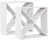 vidaXL Weinregal 4 Böden, Massivholz Kiefer, weiß, 2er-Set (893315)