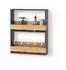 Livinity Regusa Weinglasregal Goldkraft Eiche/Anthrazit 60x72cm (55928)