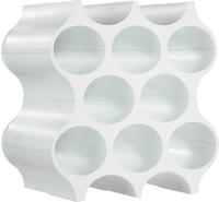 KOZIOL Weinflaschenhalter "SET-UP" 100% recycelbar, f&uuml;r 10 Flaschen