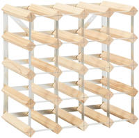 vidaXL Weinregal f&uuml;r 20 Flaschen Massivholz Kiefer