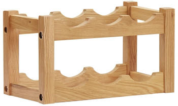 vidaXL Weinregal Für 6 Flaschen 37 X 21 X 21 Cm Eiche Massivholz